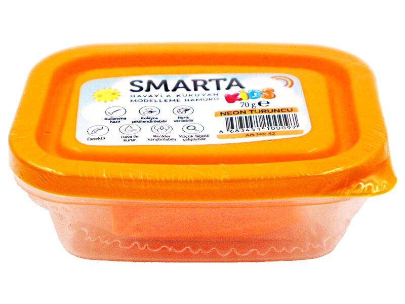 Smarta Havayla Kuruyan Modelleme Hamuru Neon Turuncu Renk 70 GR